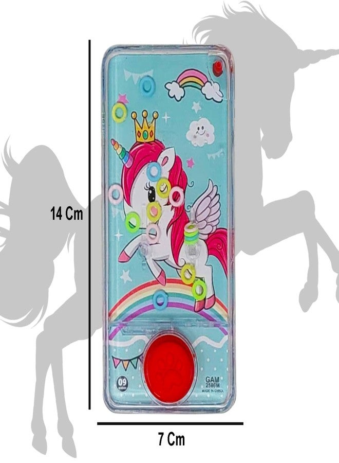 SIDAK Unicorn & Space Theme Mobile Handheld Console Ring Toss Water Game Anxiety Toys Aqua Toys Travel Family Games Ideal Gift Boys and Girls Kids (Pack of 2) - Image 3